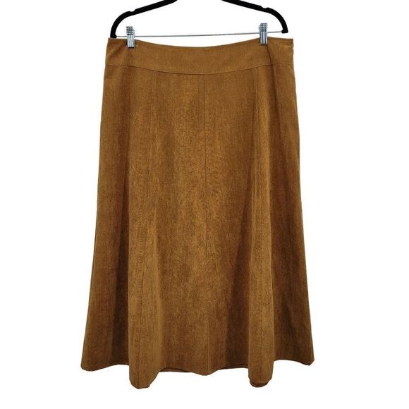 Christopher & Banks Skirt Maxi Panel Aline Prairie Camel 14 Country Boho - Picture 1 of 11